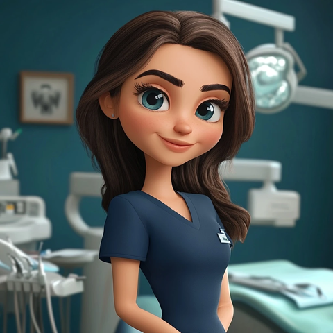 牙科护士办公室卡通形象