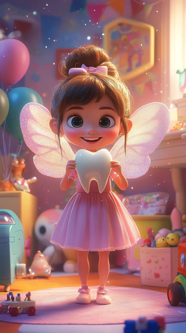 牙仙女玩偶儿童玩具气球