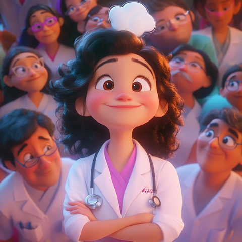 医生微笑面对患者团队支持