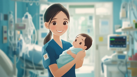 新生儿护士合影