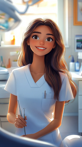 牙医准备检查患者牙齿