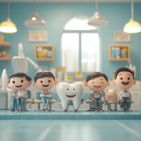 牙科医院排队场景