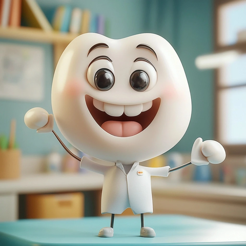 牙医角色微笑动画