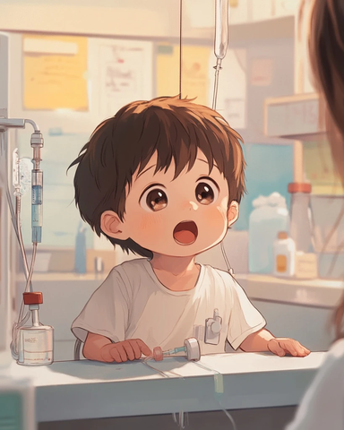 宝宝输液护理瞬间