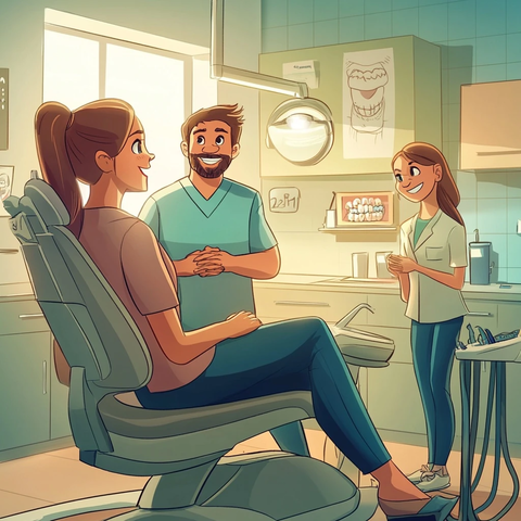 友好团队温馨牙科环境