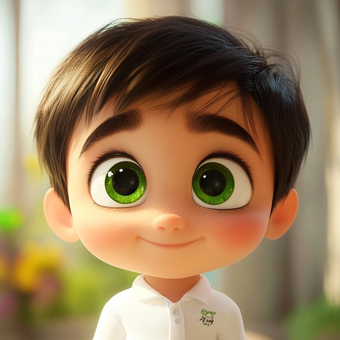 宝宝男孩绿色眼睛