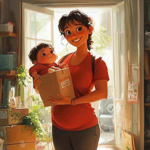 母亲传递关爱与欢乐