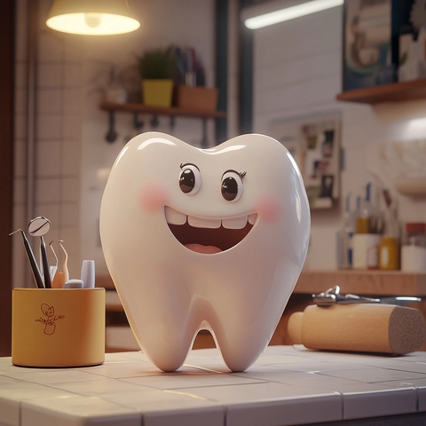 牙科诊所精细肖像白皙微笑