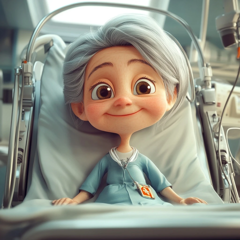 老人微笑医疗带