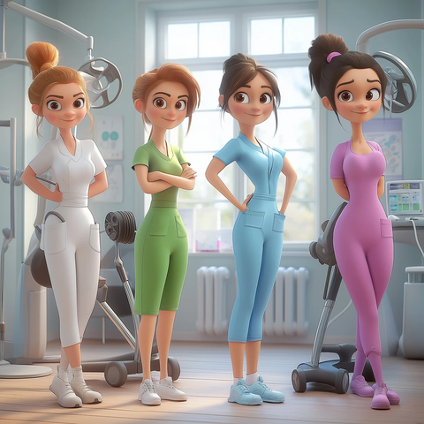 健身房内的理疗与训练场景