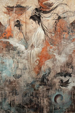 古风女子图传统服饰尽显优雅气质