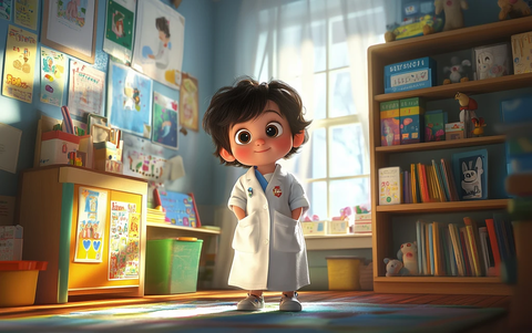 儿童房间玩具书架医疗书籍