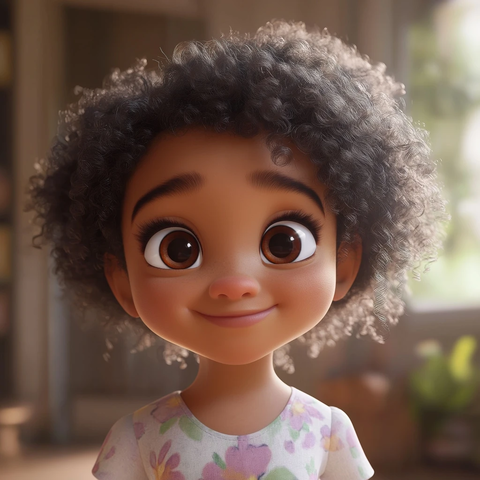 小女孩仰望社区英雄