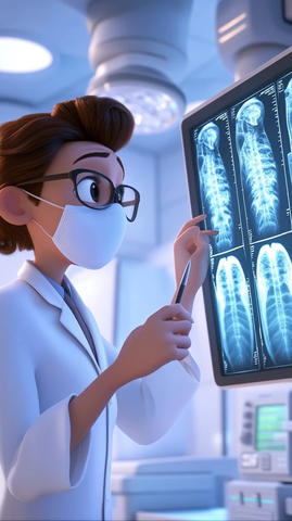 医生分析光片场景