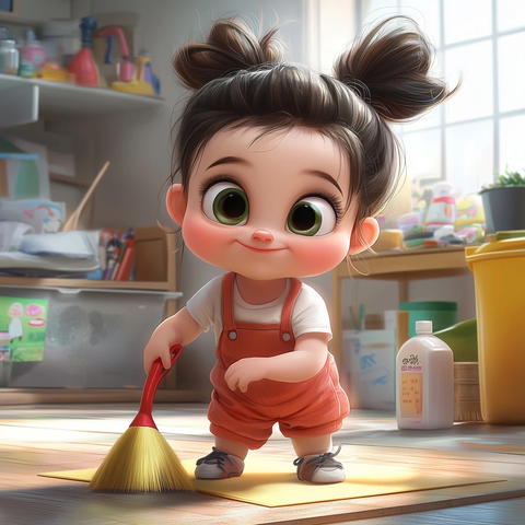 宝宝清洁全身卡通设计