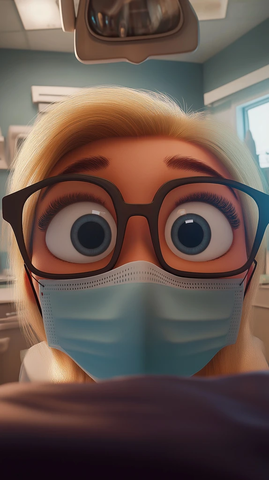 牙医诊所治疗中的患者