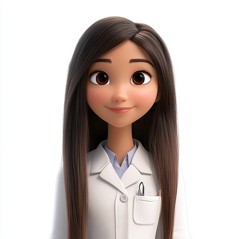 年轻女医生病理学家肖像