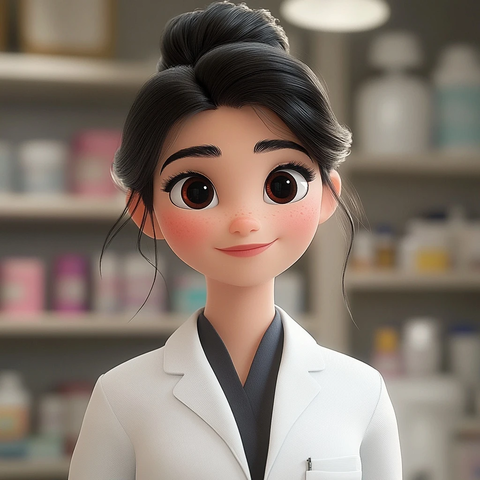 药剂师女性角色插画