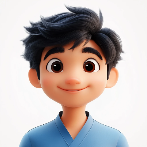 男护士微笑卡通形象