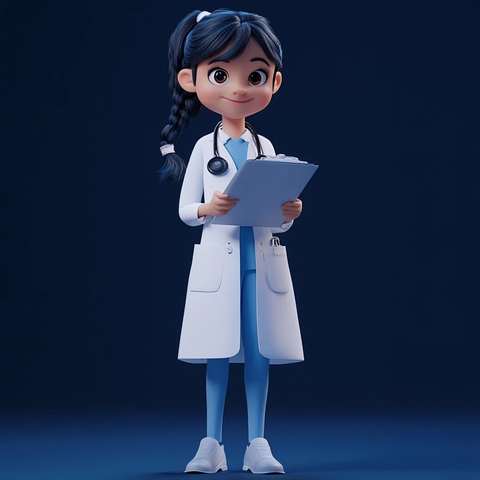 护士持文件与接收器