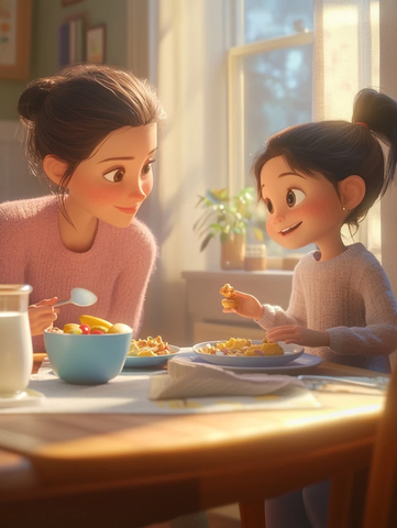 母女早餐时光