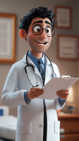 医生阅读病历报告