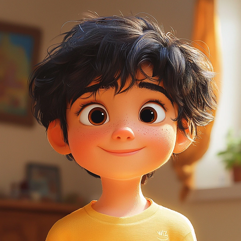 拉丁男孩抬头看上方