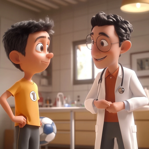 医生询问患者运动情况