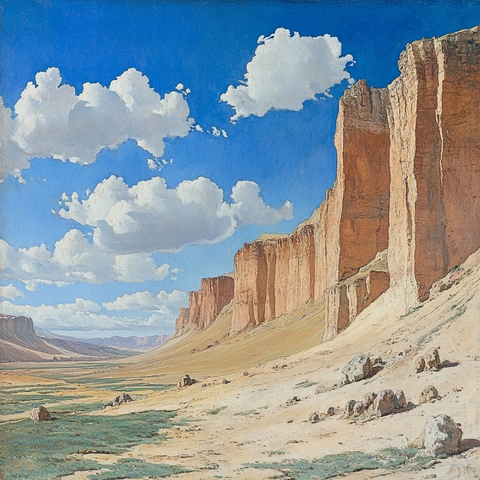 壮观的悬崖山谷风景