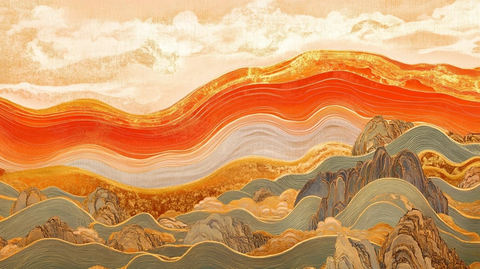 壮丽山河风光图色彩绚丽气势磅礴