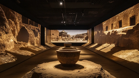 室内考古遗址复原场景展示