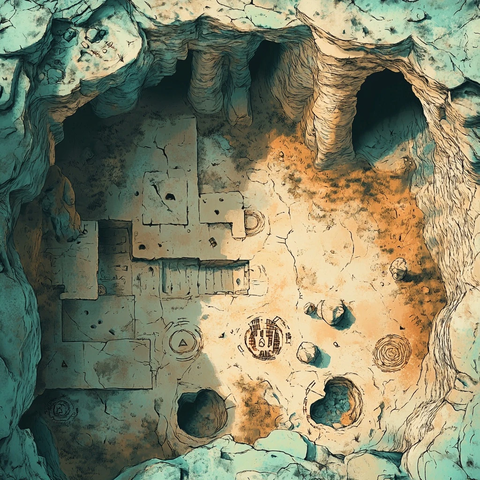 神秘洞穴内的古老遗迹