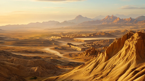 沙漠中的古城遗址