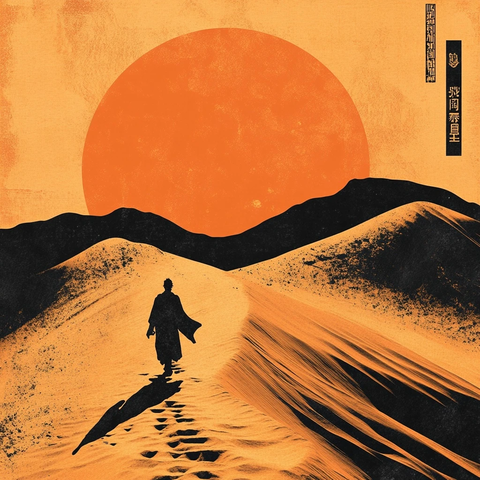 沙漠中独行的人