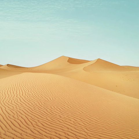 广袤无垠的沙漠风光全景