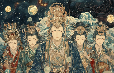 古装人物群像图尽显古典奇幻风格