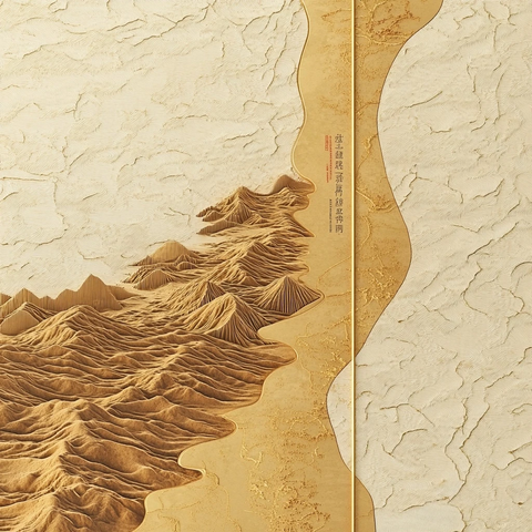 展现山川地势起伏的立体地形艺术图