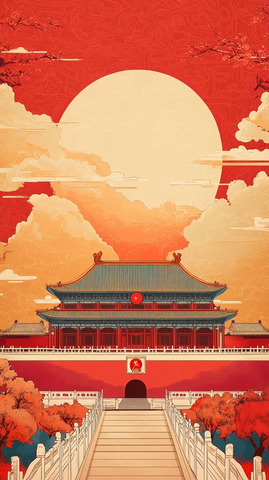 天安门壮丽景象红墙黄瓦气势恢宏