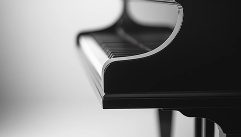 黑色钢琴灰度摄影