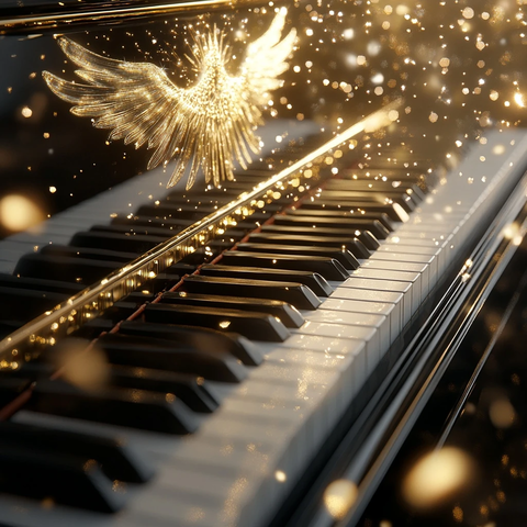 豪华钢琴天使光环氛围