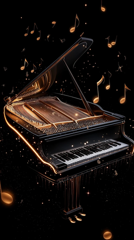 钢琴与古筝融合音乐背景