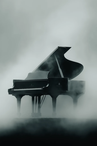 钢琴云端坠落瞬间