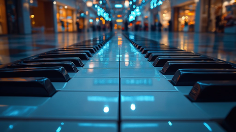 商场走道钢琴键地板