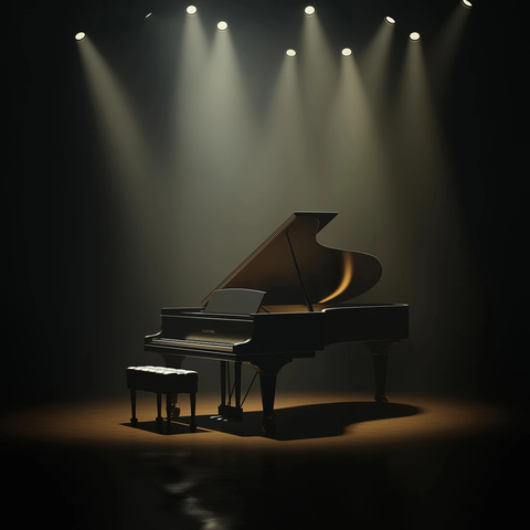 斯坦威钢琴暗光舞台
