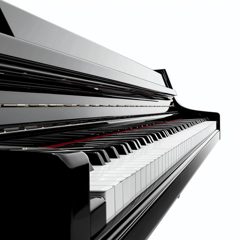 侧面视角电钢琴特写