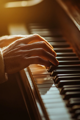 钢琴演奏手指特写