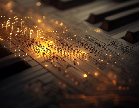 发光音符与创新音乐主题