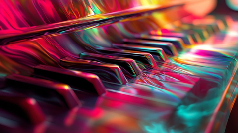 钢琴演奏流动音符