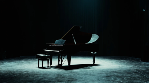 月光下的孤寂钢琴