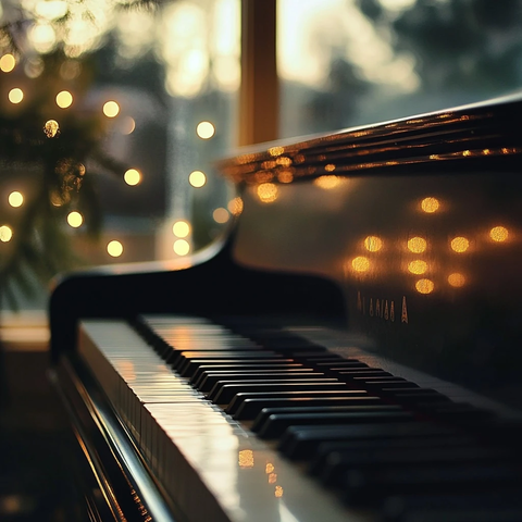 钢琴演奏灯光放松场景